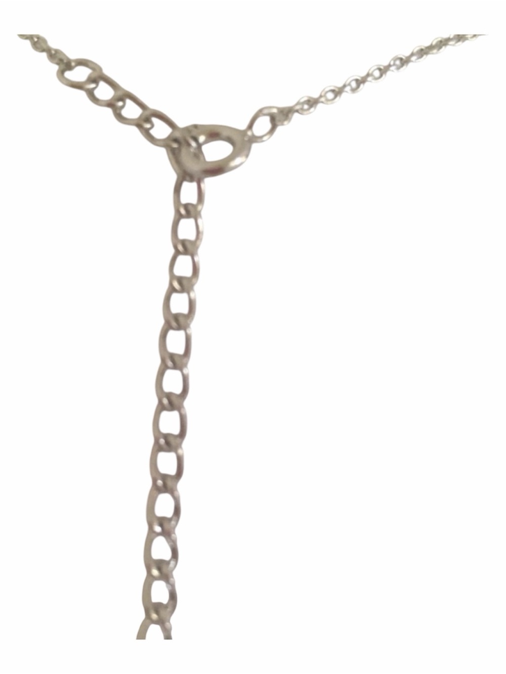 .925 Sterling Silver Pave CZ Crescent‎ Moon Necklace - Picture 3 of 5